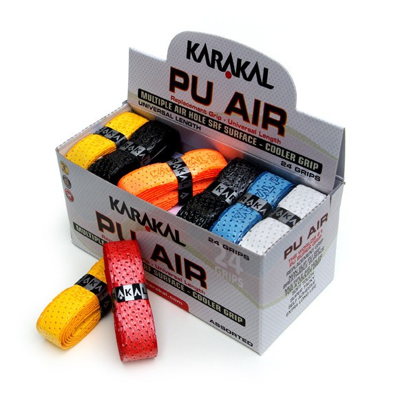 10 x Karakal Super PU Replacement Grips Yellow Squash or Badminton Length