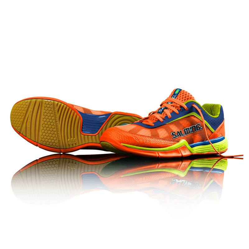 SALMING Viper 4 Men's Indoor Court Shoes Yellow/Orange 1237071-0908 sz.10.5 NEW 