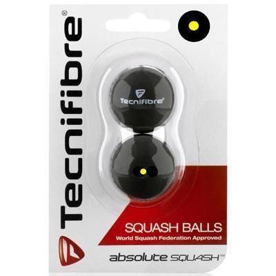 Tecnifibre Squash Balls Single Yellow Dot 2 Pack