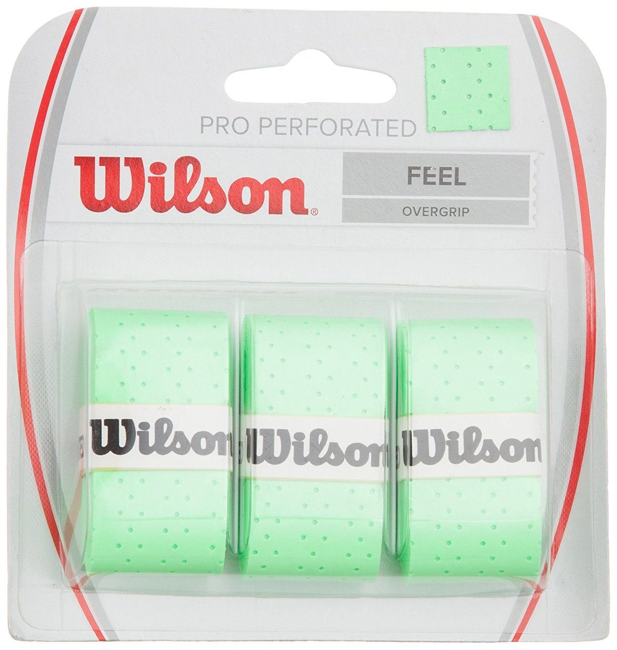 wilson pro perforated grips green 3 pack