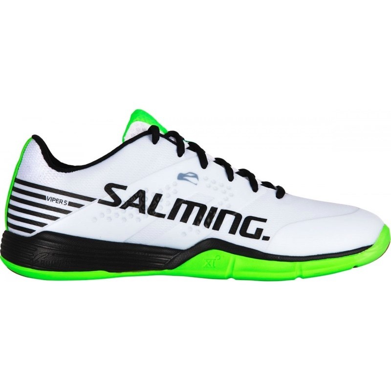 Salming Mens Viper 5 Lava Lace Up Sports Indoor Court Squash Trainers Shoes Grey 