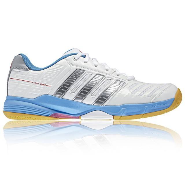 Adidas Court Stabil 10 Women - White and Light Blue