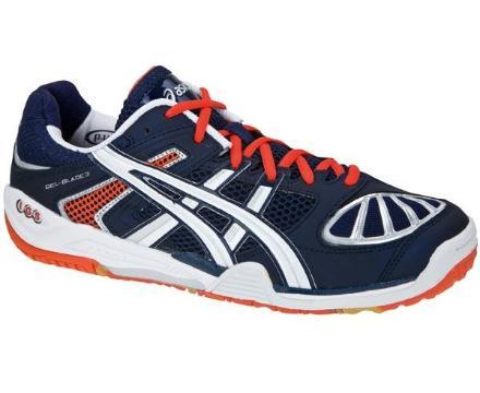 asics gel blade 3 squash shoes blue orange