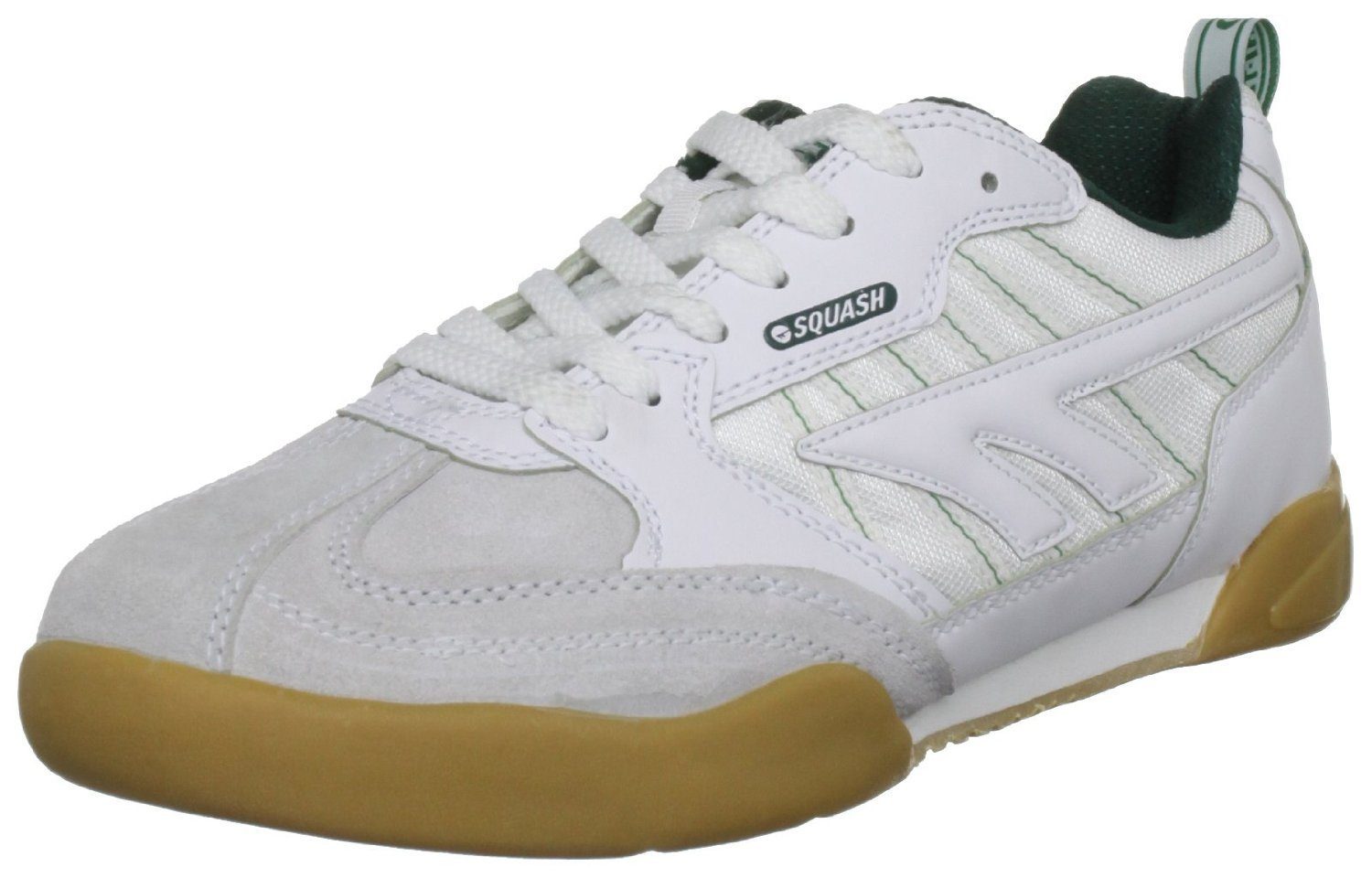 Mens Hi-Tec Indoor Sports Squash Tennis Gym Running Lace Up Leather Trainers 